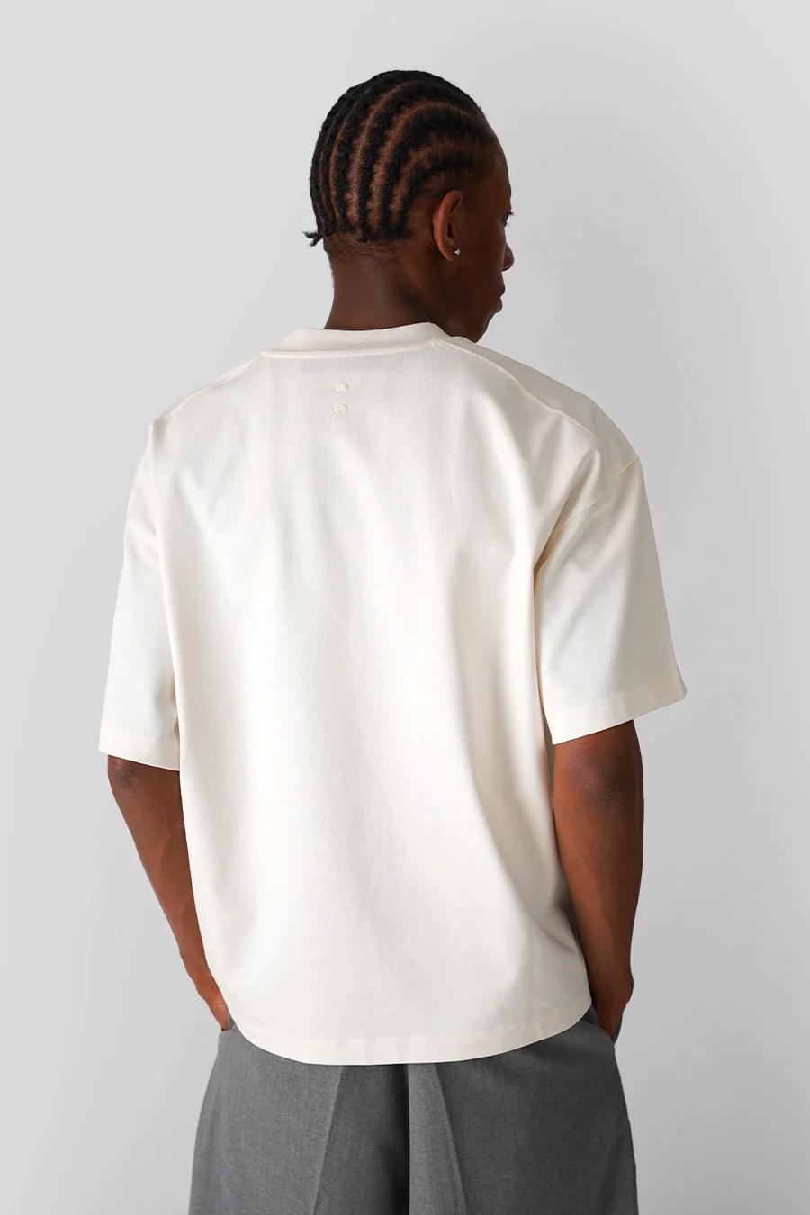 T-SHIRT DUAL LOGO ÉCRU - Image 3