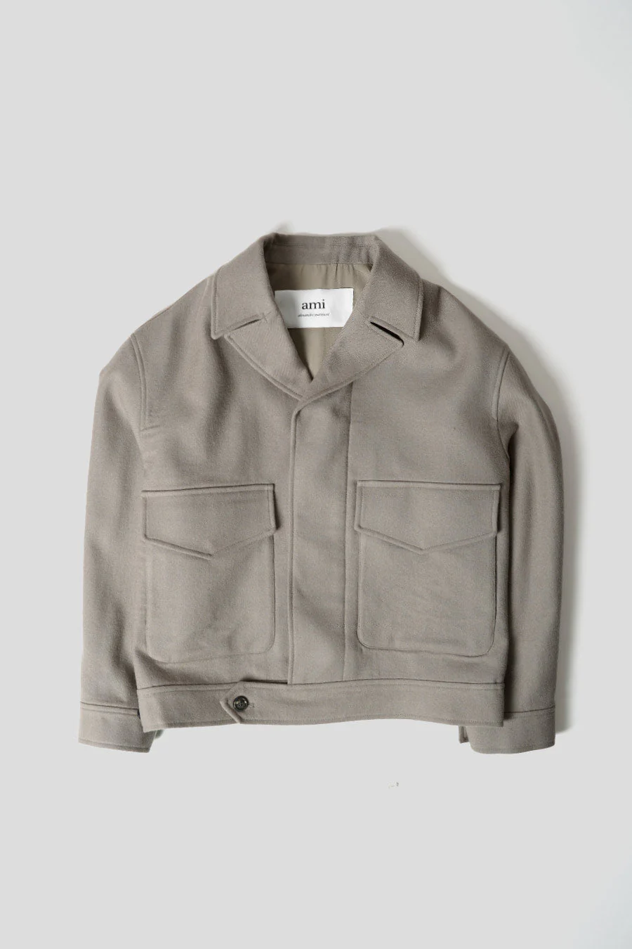 VESTE BOUTONNÉE OVERSIZE TAUPE