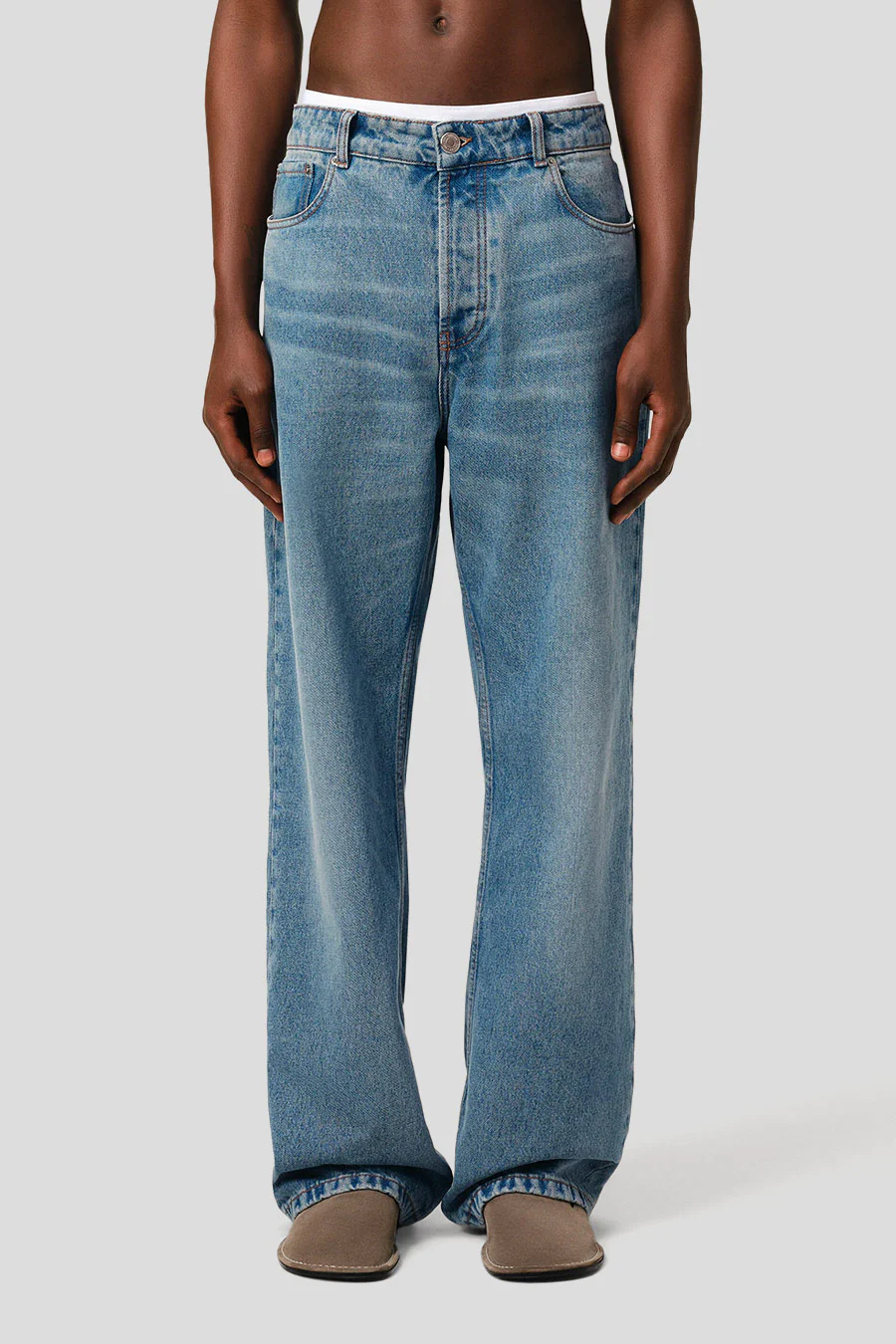 JEAN LARGE FIT BLEU USÉ - Image 2