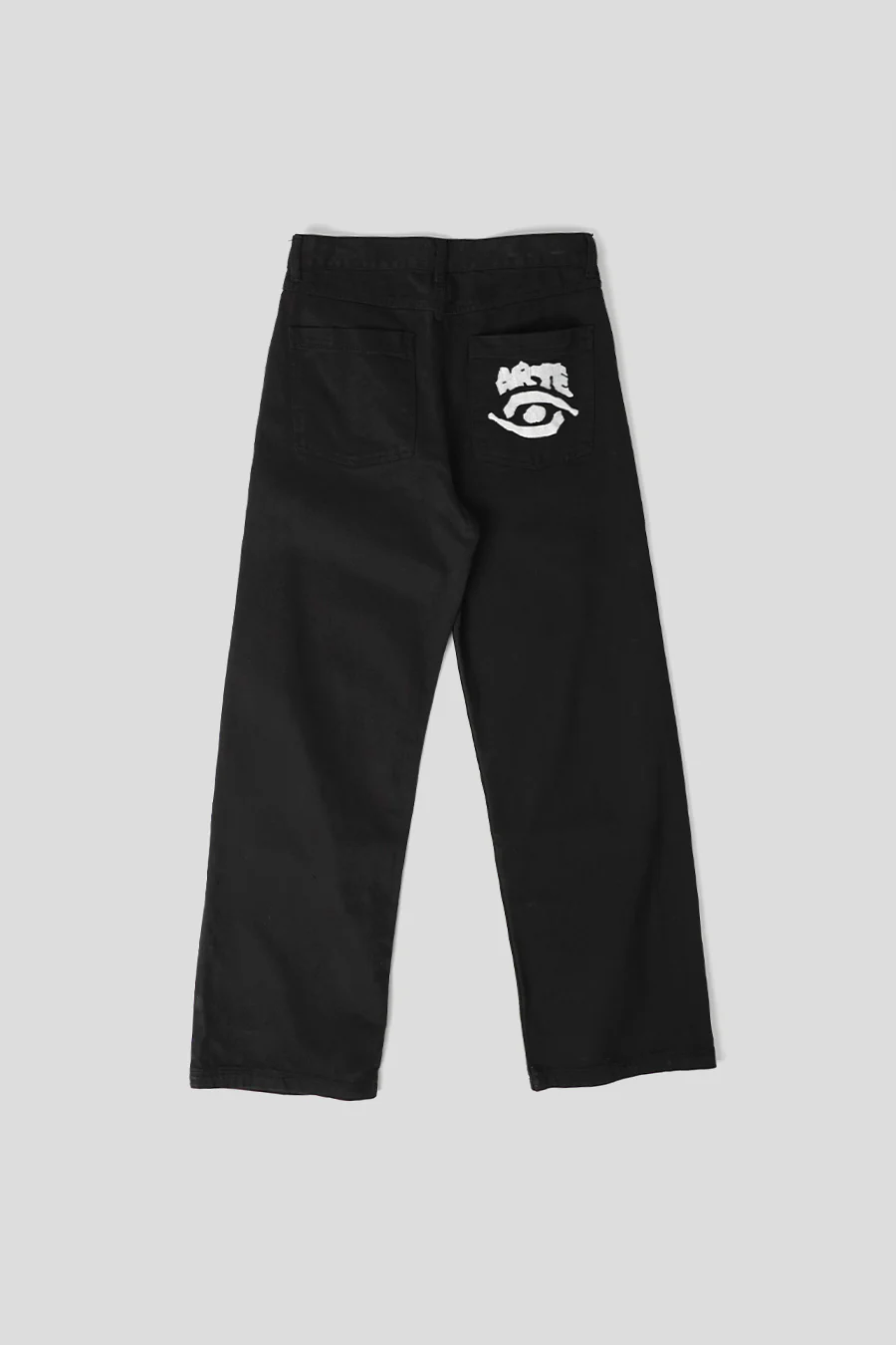 PANTALON GRAPHIQUE À POCHE ARRIÈRE NOIR - Image 3