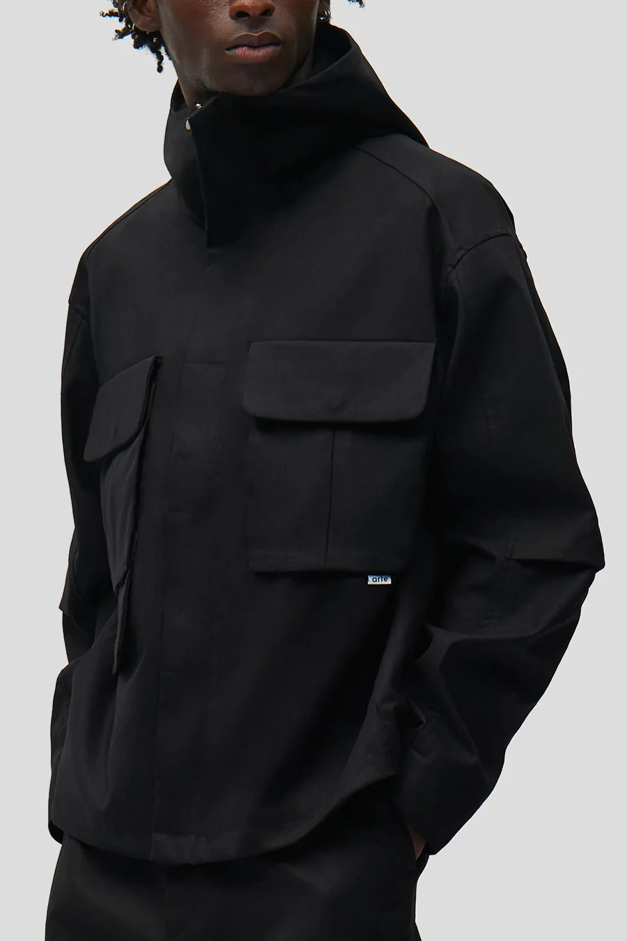 VESTE TECHNICAL LINEN NOIRE - Image 2