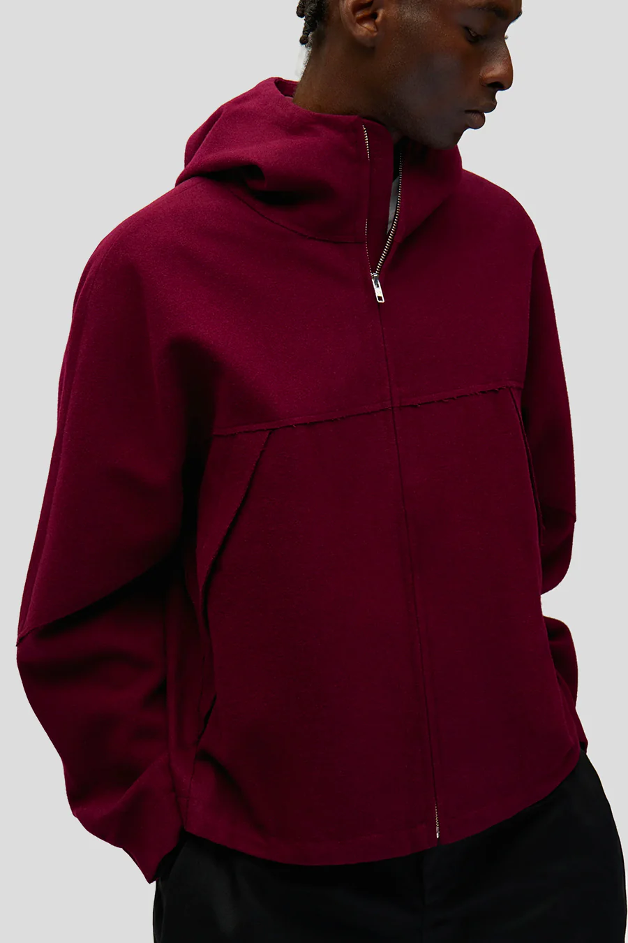 VESTE TECHNICAL WOOL BORDEAUX - Image 2
