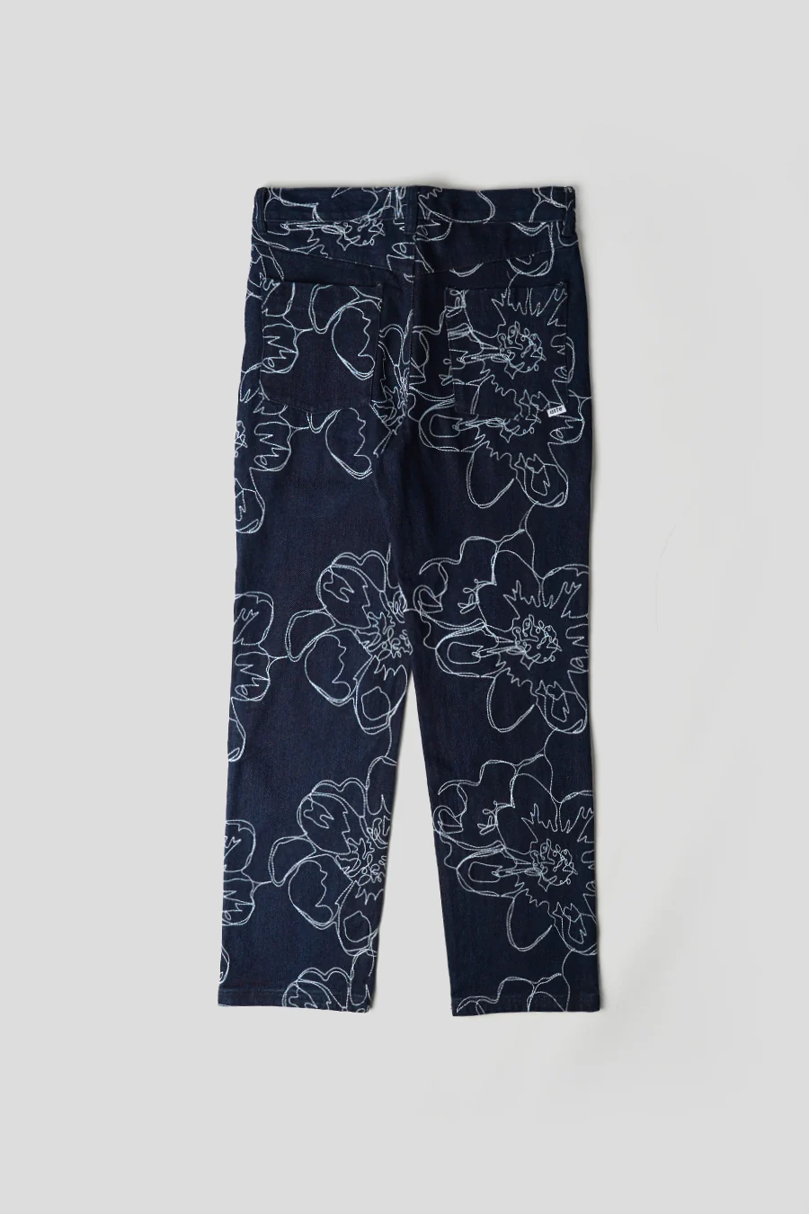 PANTALON FLOWER STITCH BLEU MARINE - Image 5