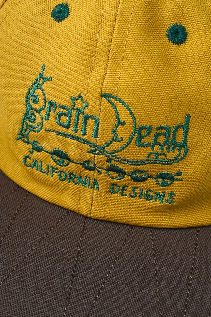 CASQUETTE CALIFORNIA DESIGNS LONG BRIM JAUNE ET MARRON - Image 2