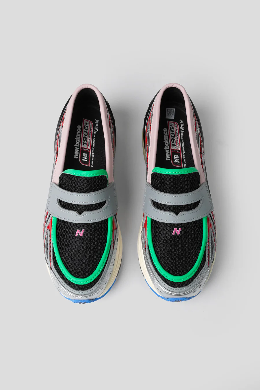 SNEAKERS 1906 SILVER METALLIC ET BLACK ET FIRE CRACKER - Image 5