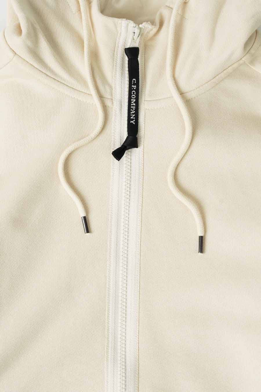 HOODIE ZIP DIAGONAL RAISED GOGGLE FLEECE PISTACHIO SHELL - Image 2