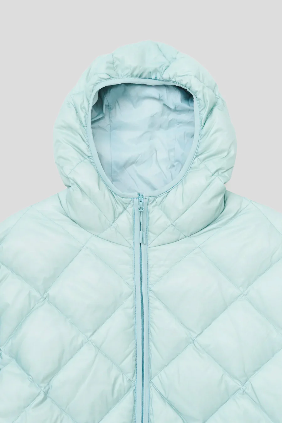 VESTE À CAPUCHE EN DUVET TURQUOISE - Image 3