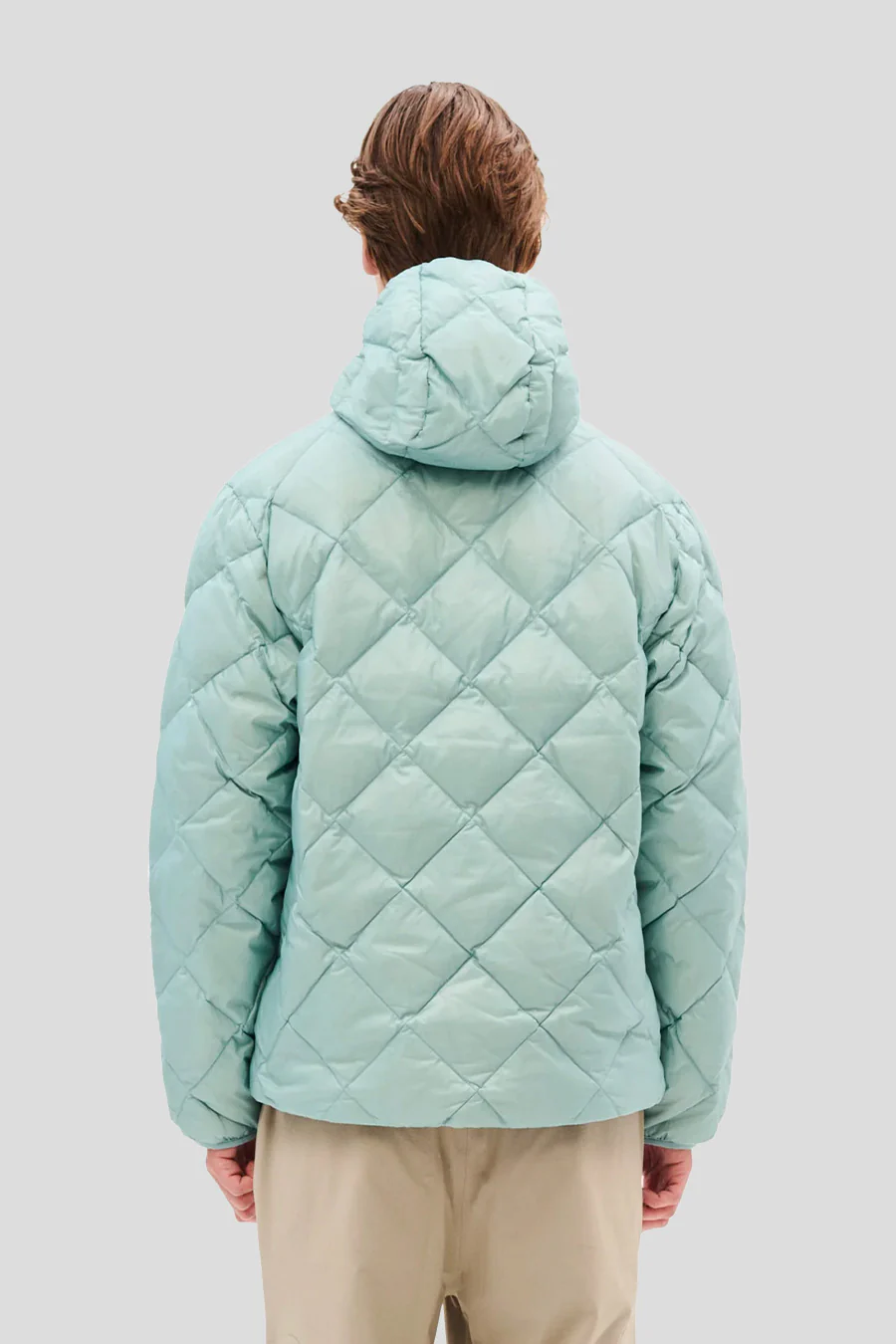 VESTE À CAPUCHE EN DUVET TURQUOISE - Image 6