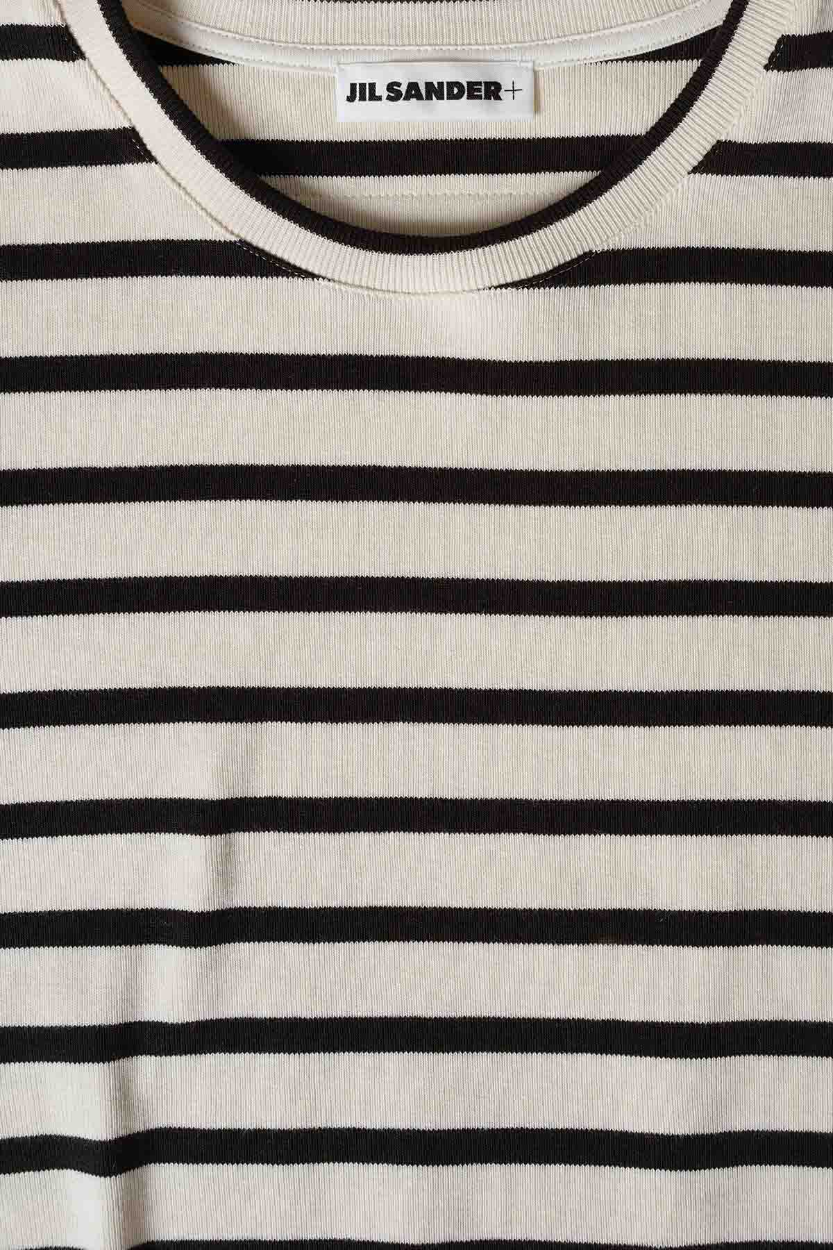 T-SHIRT MULTSTRIPES BLANC NATUREL ET NOIR - Image 2