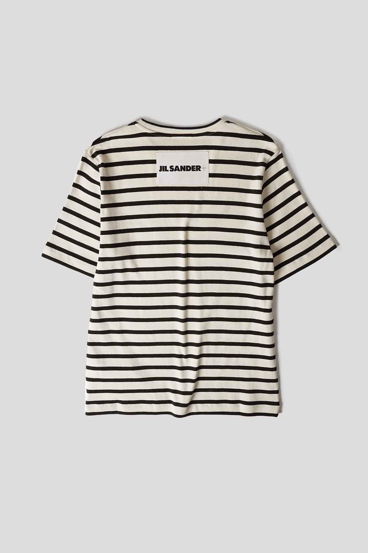 T-SHIRT MULTSTRIPES BLANC NATUREL ET NOIR - Image 4
