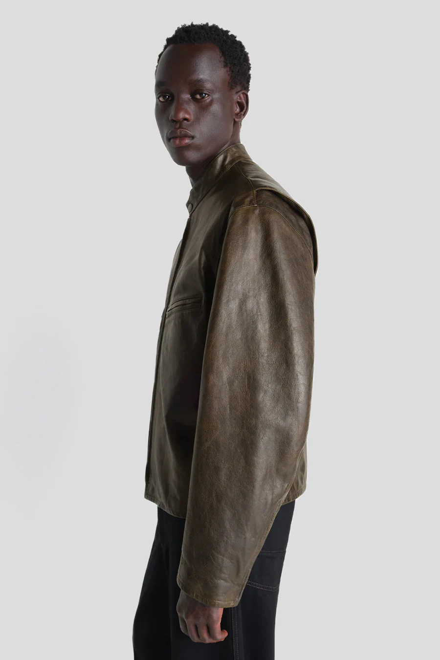 VESTE BOXY BIKER BRONZE - Image 3