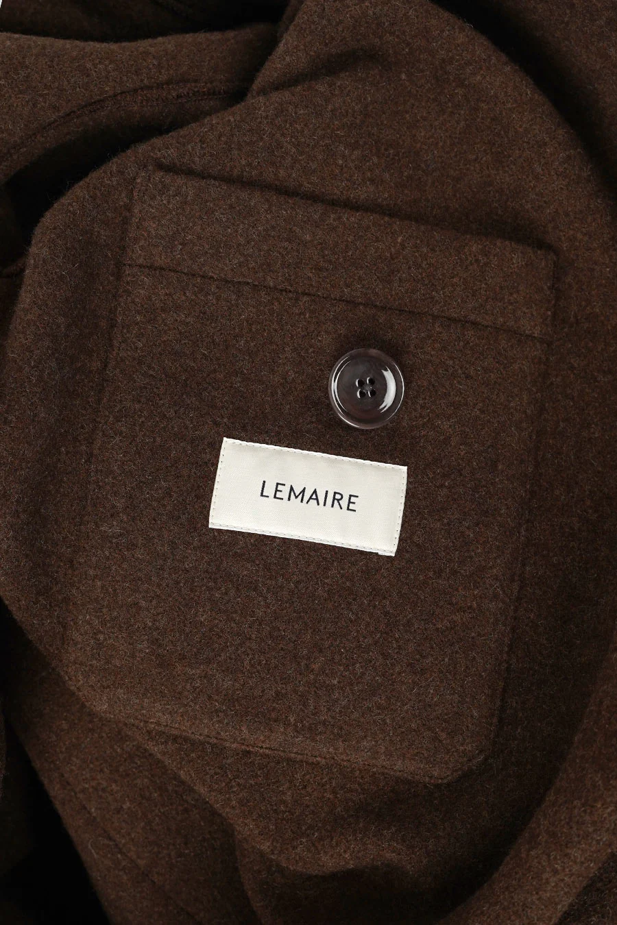 MANTEAU ENVELOPPANT À SURPIQÛRES CONTRASTÉES MARRON - Image 5