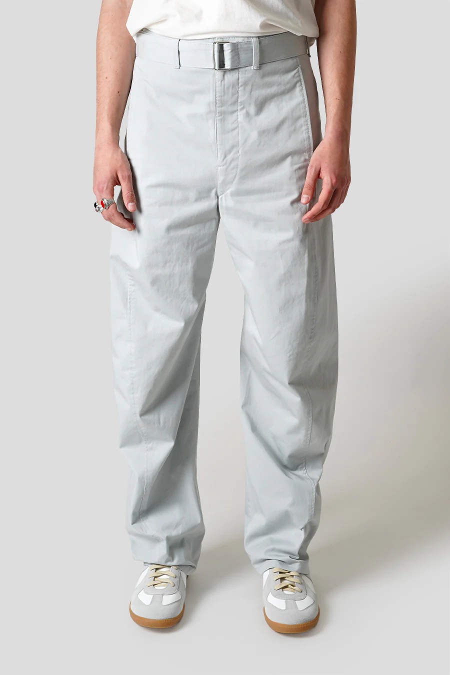 PANTALON TWISTED CEINTURÉ SOUPLE GRIS - Image 2