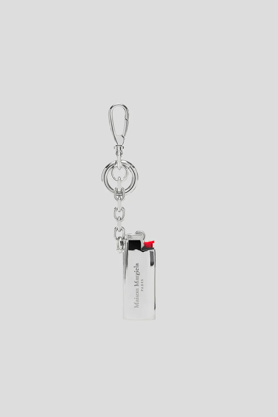PORTE-CLÉS ÉTUI À BRIQUET ARGENTÉ