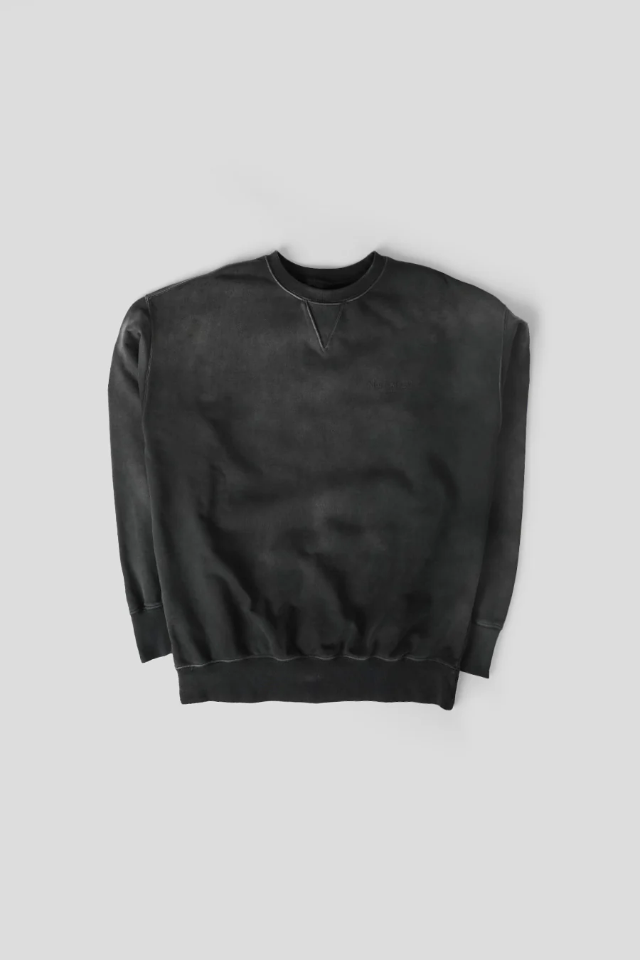 SWEATSHIRT NOIR DÉLAVÉ