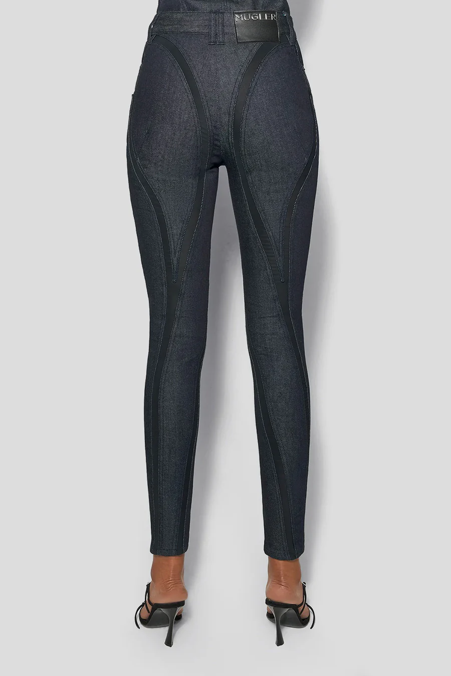 JEAN MESH RAW DENIM SKINNY NOIR - Image 3