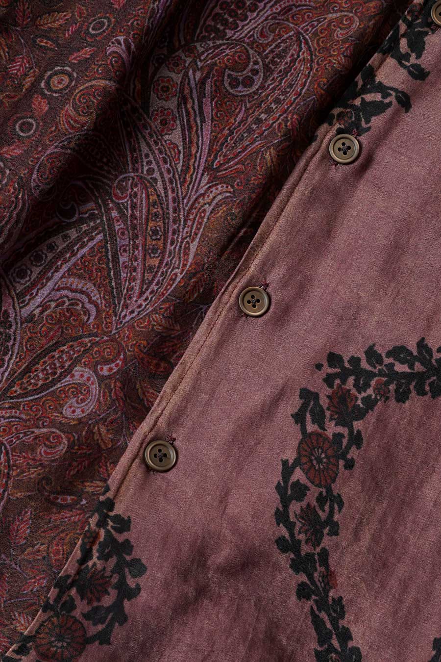 CHEMISE BORROWED À MOTIF MARRON - Image 2