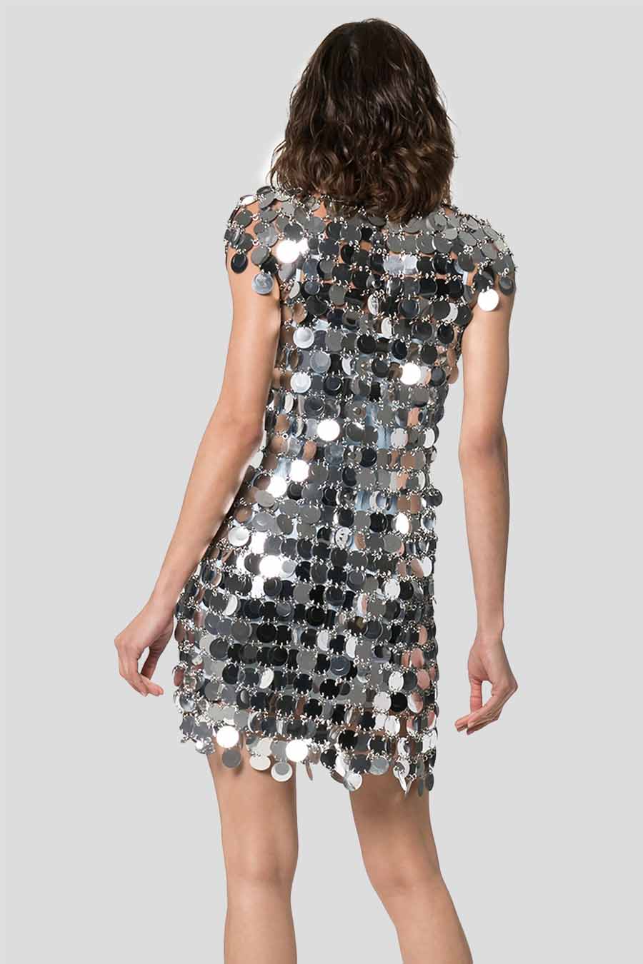 ROBE EN PASTILLES SPARKLE ARGENTÉES