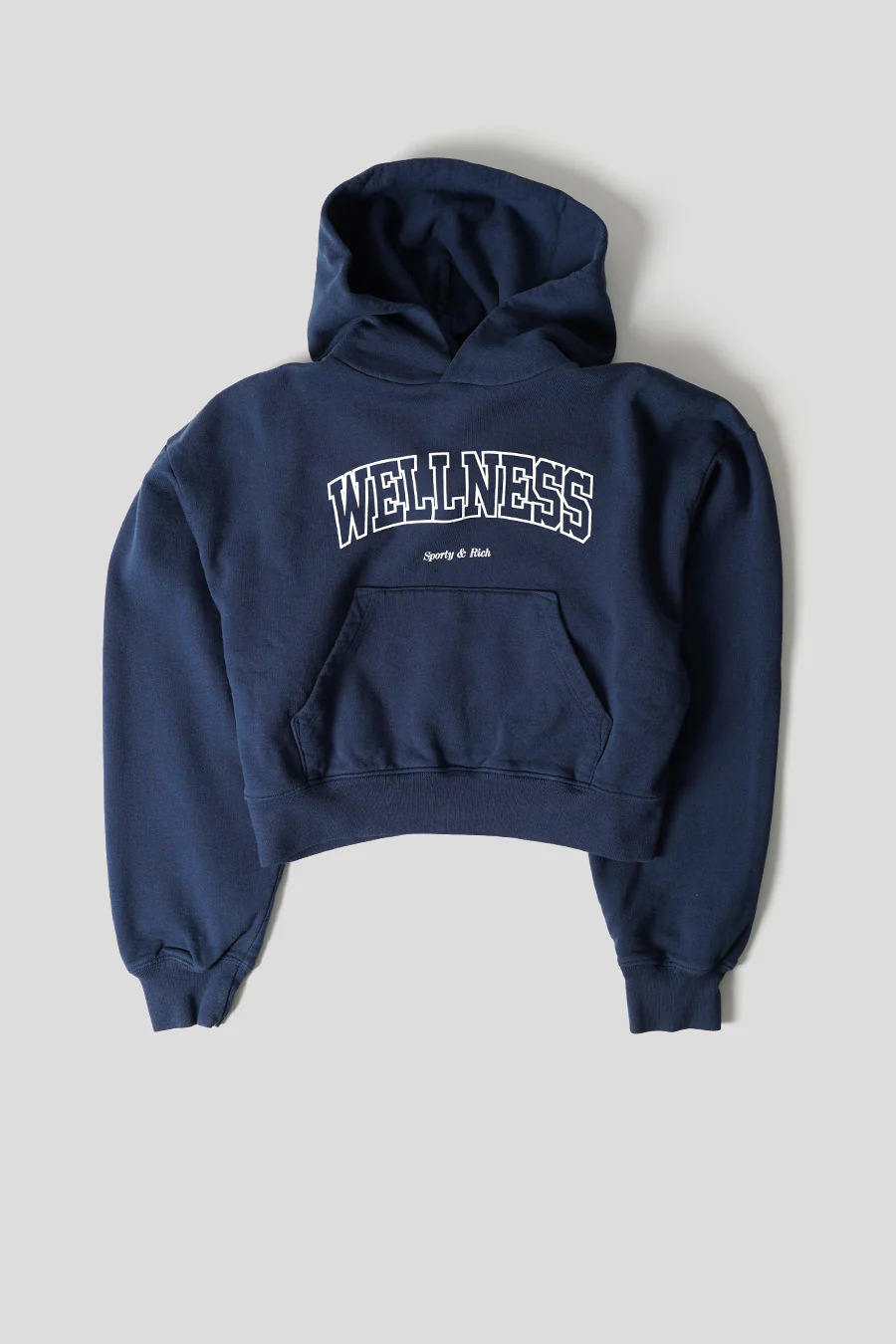 HOODIE WELLNESS CROPPED BLEU MARINE