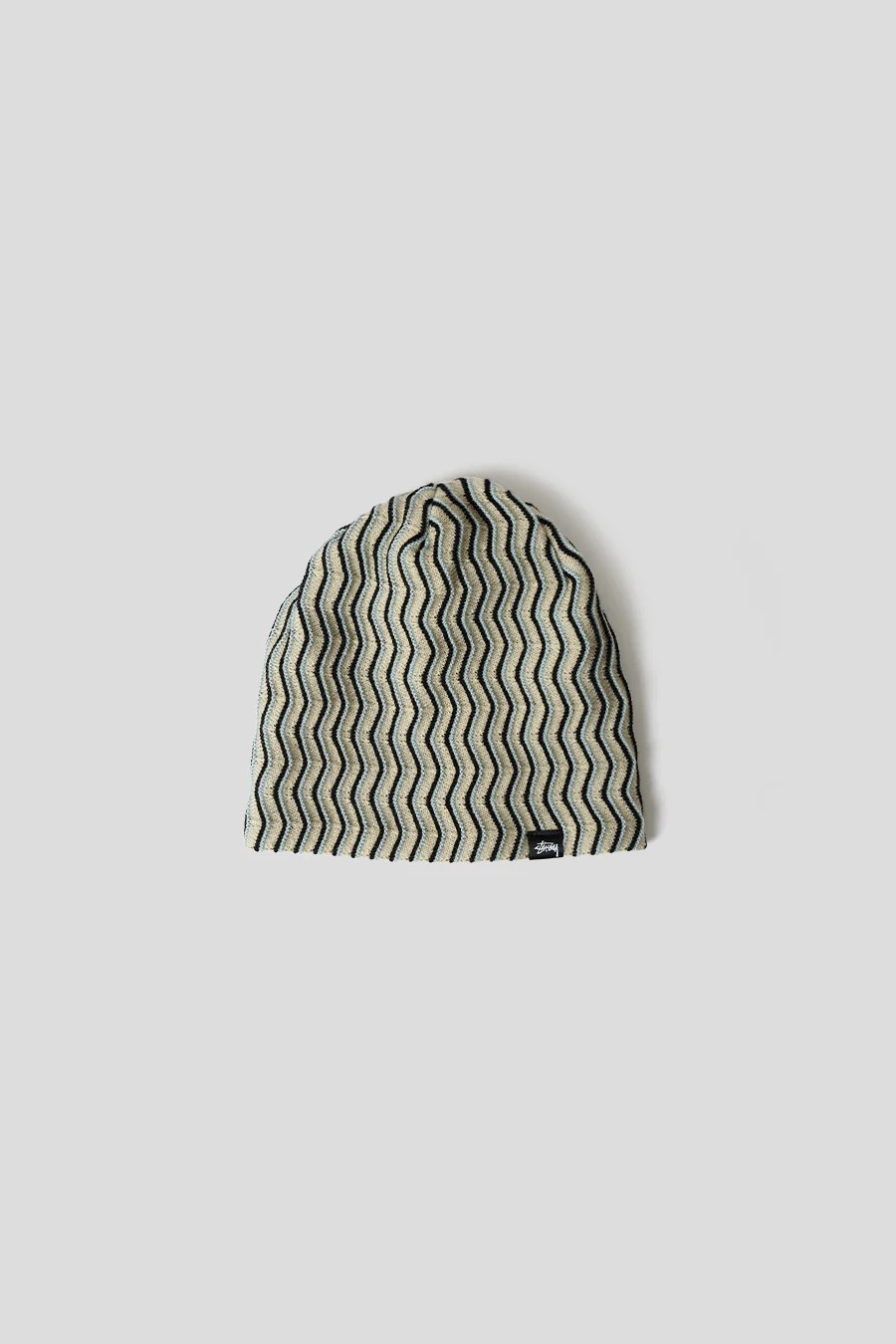 BONNET CRINKLE STITCH BEIGE ET NOIR