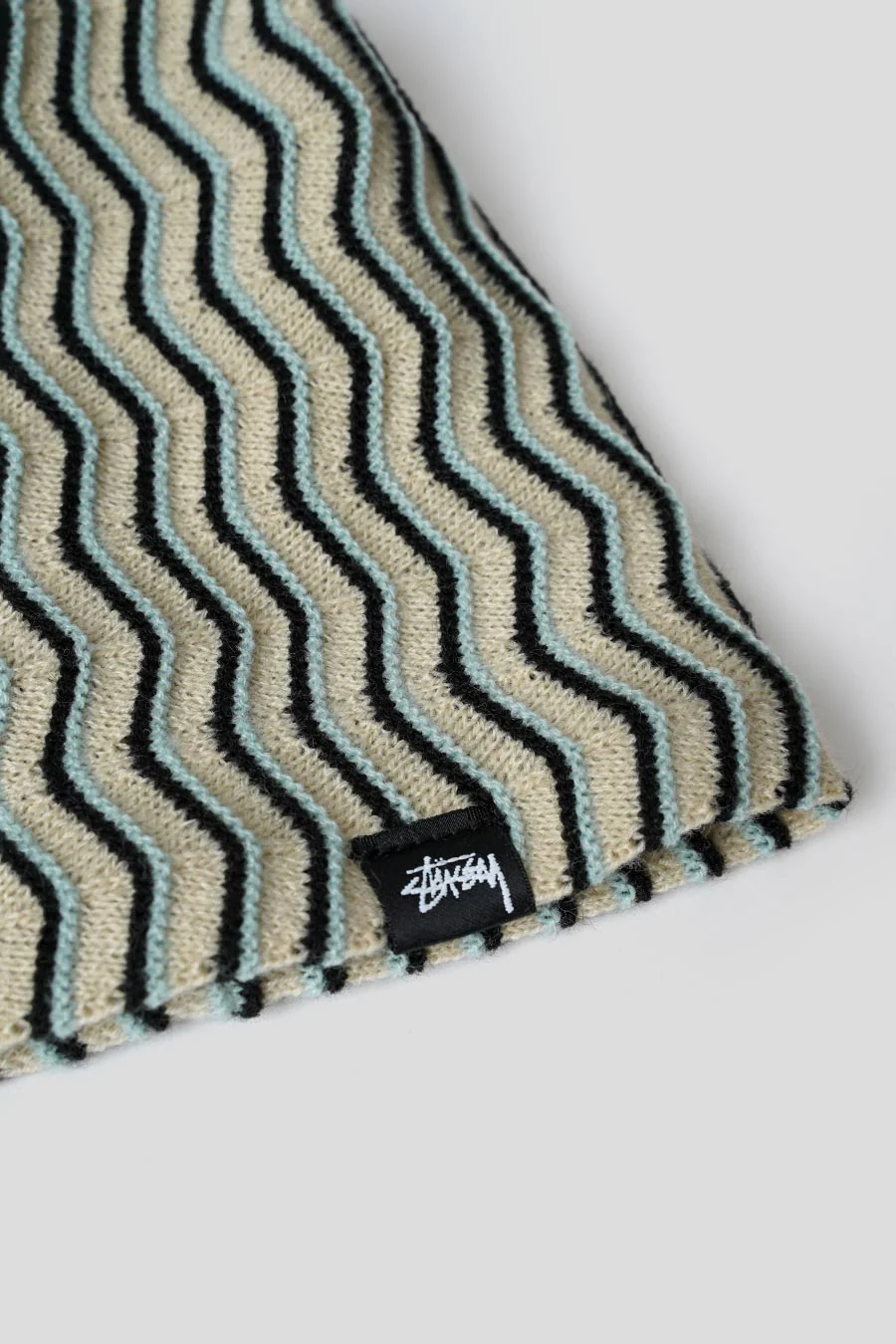 BONNET CRINKLE STITCH BEIGE ET NOIR - Image 2