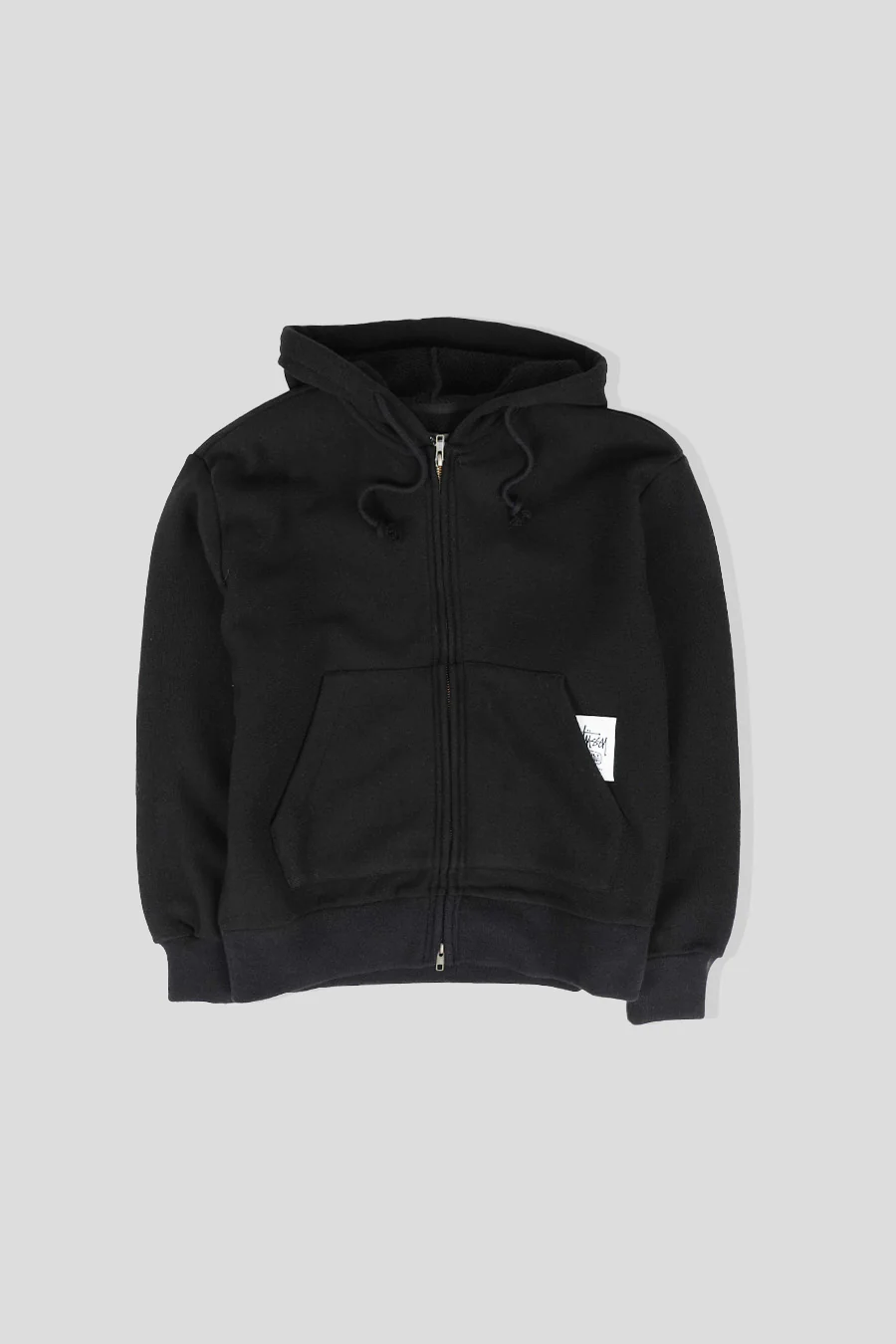 HOODIE ZIP BRASS KNIT NOIR